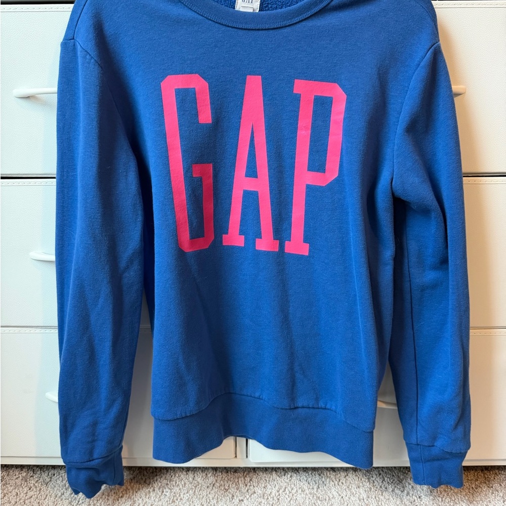 GAP Royal Blue Pullover with Vibrant Pink Logo